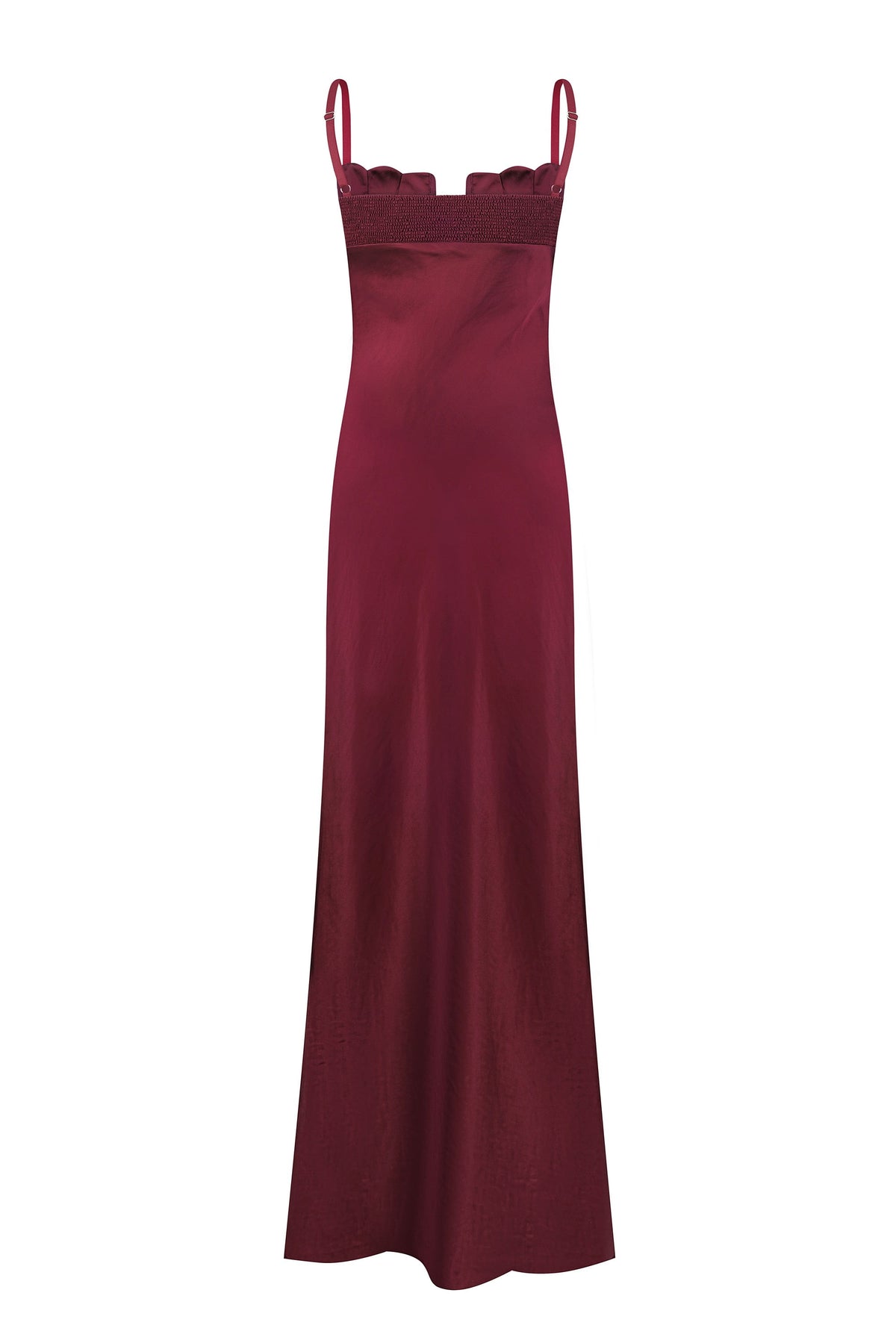 Tulip maxi dress with tulip-shaped decorated cups back view