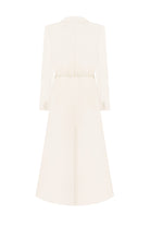 Fitted maxi boucle Anneliese coat back view
