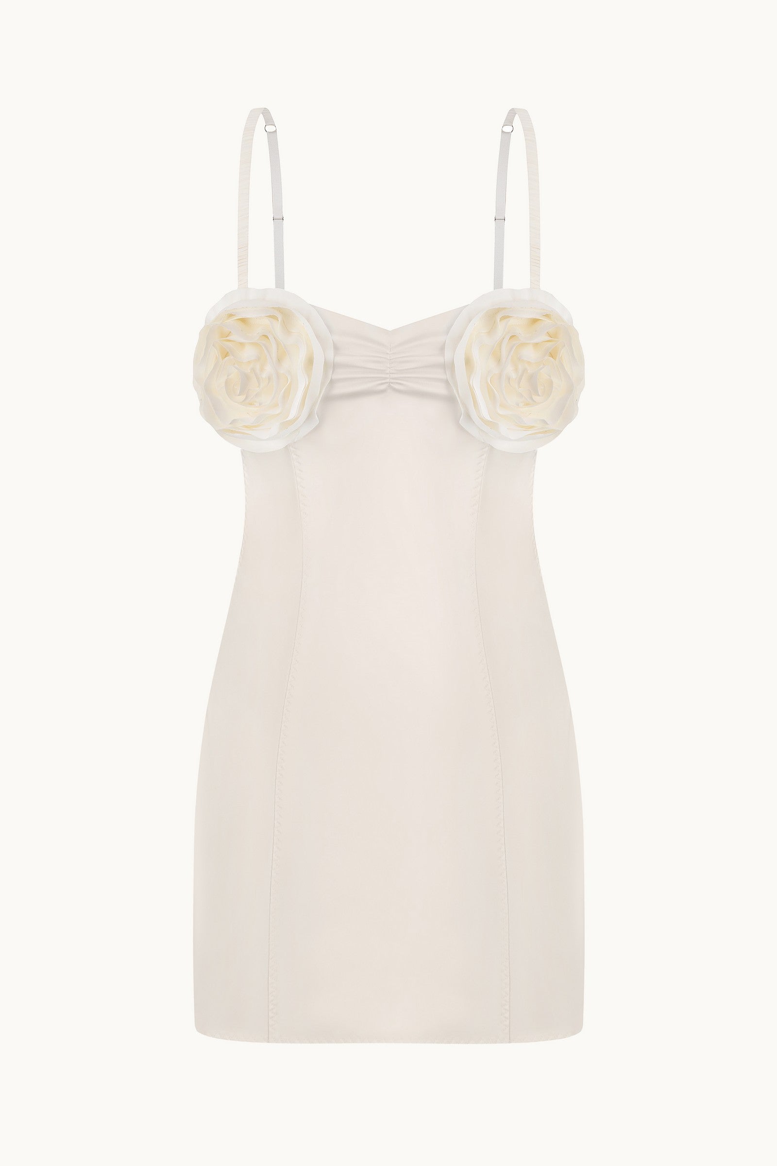 Rozalinda ivory dress front view