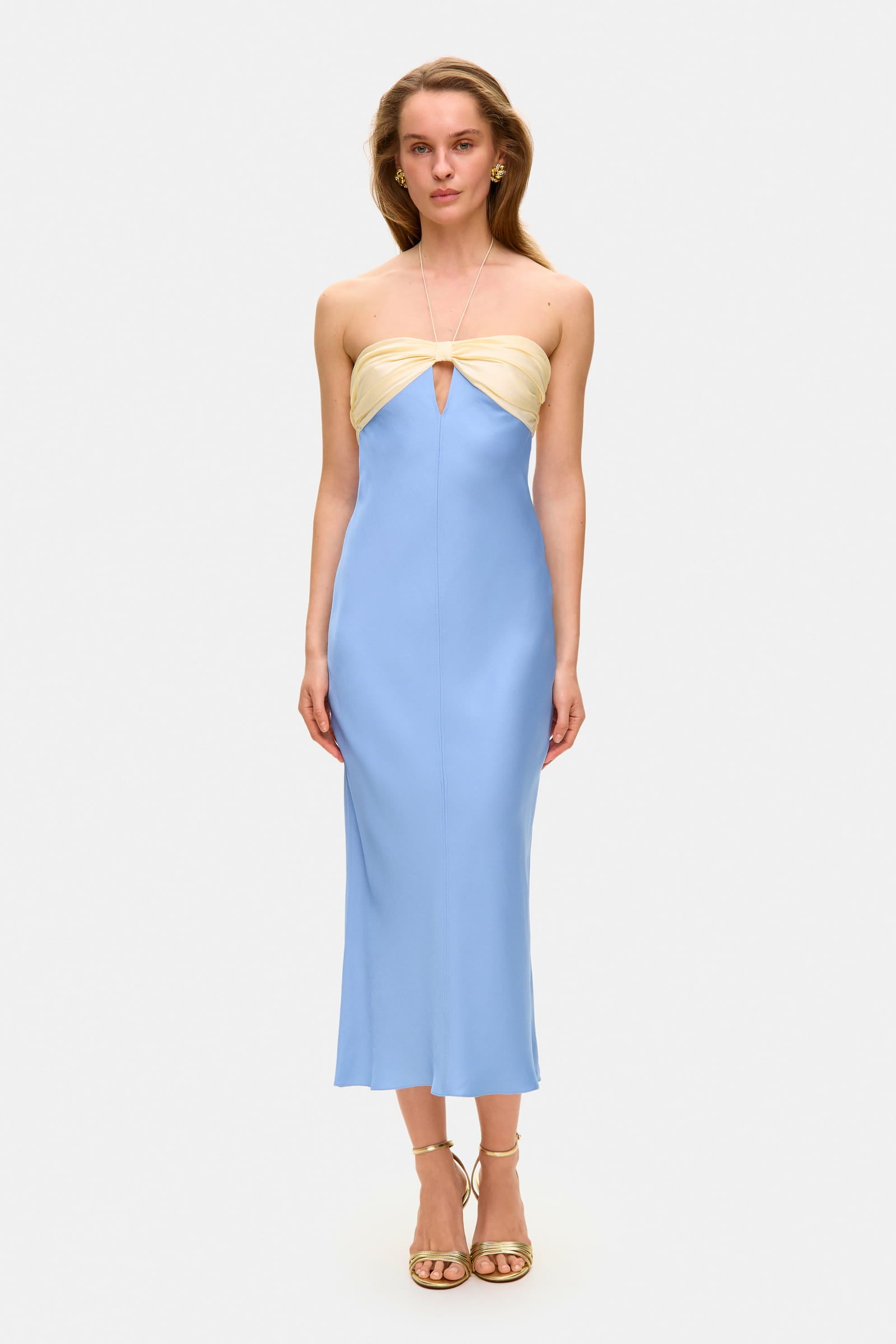 Model in Brigid dress front view