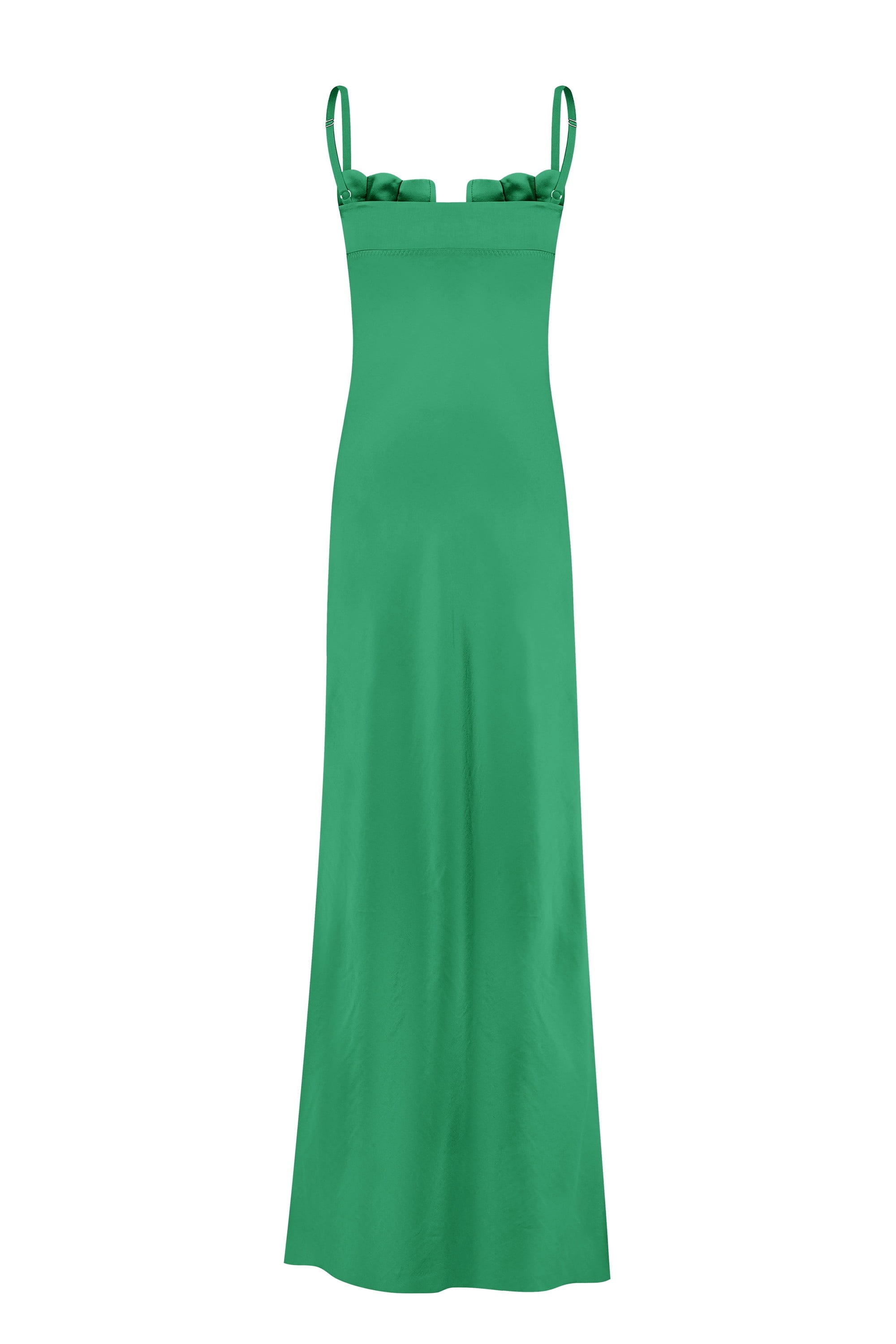 Tulip maxi dress with tulip-shaped decorated cups back view