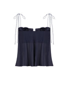 Wide-silhouette Clemence top with decored cups back view