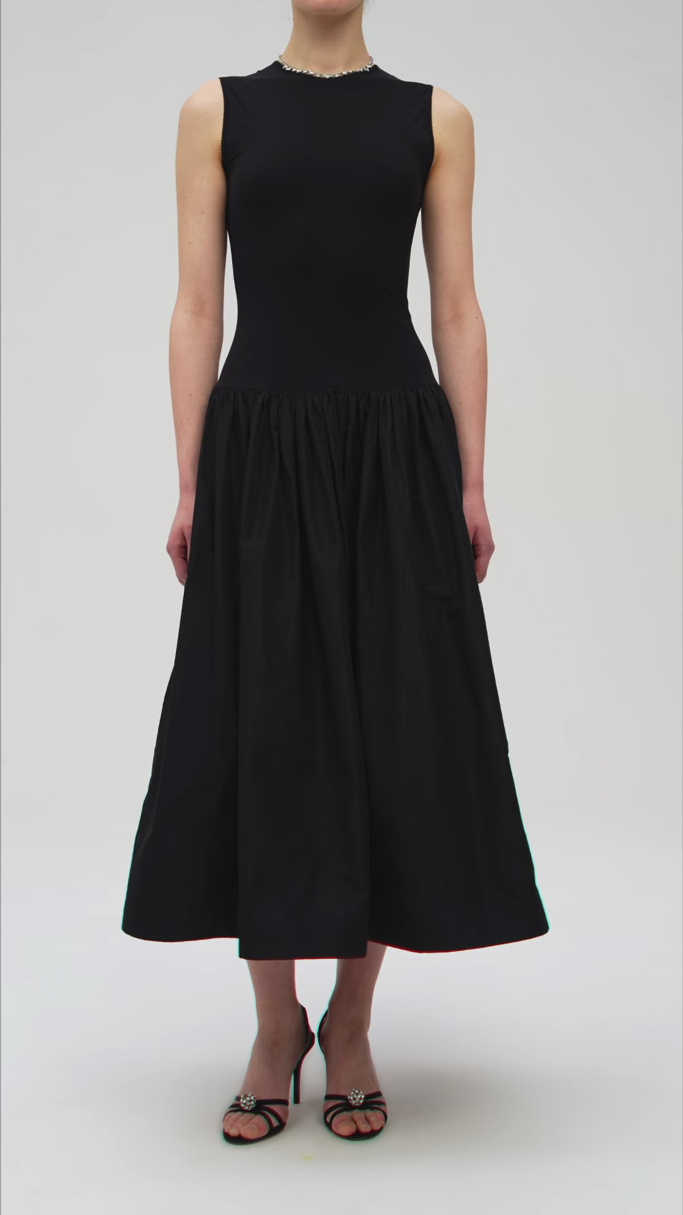 Model in Basilia dress