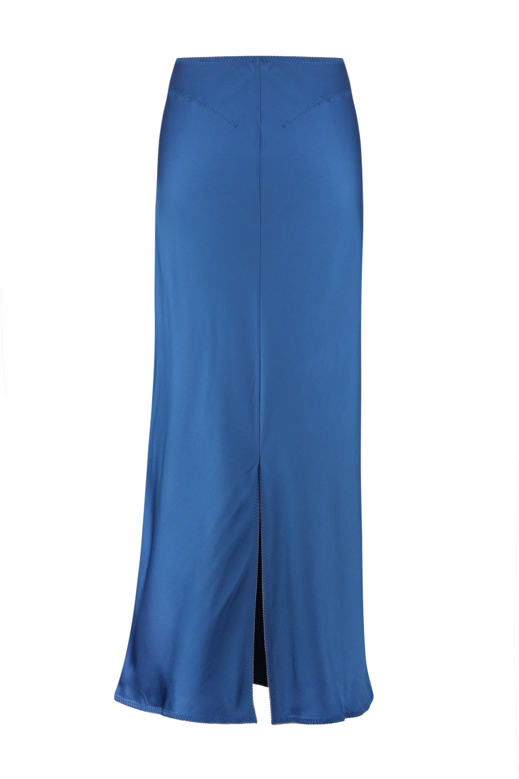 Rowena blue skirt back view