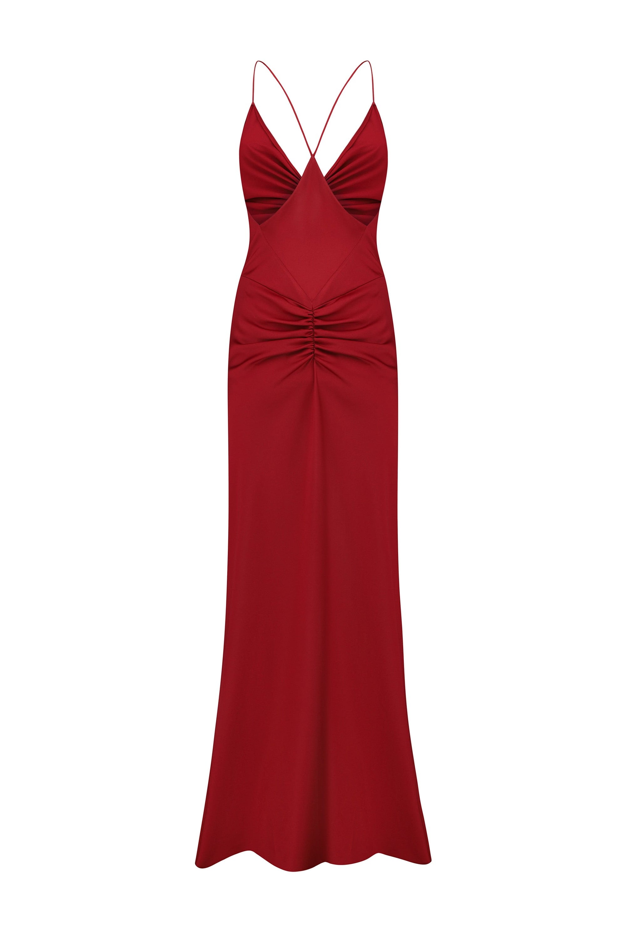 Berry Maltina dress on a white background, back view