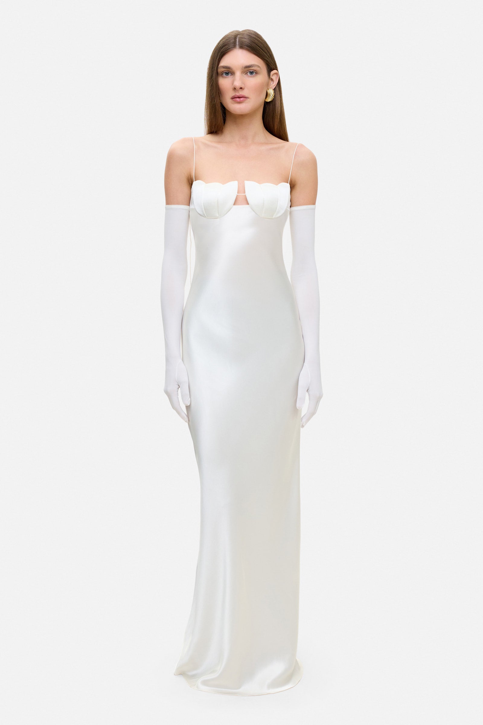Model in Tulip dress front view