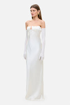 Model in Tulip dress side view