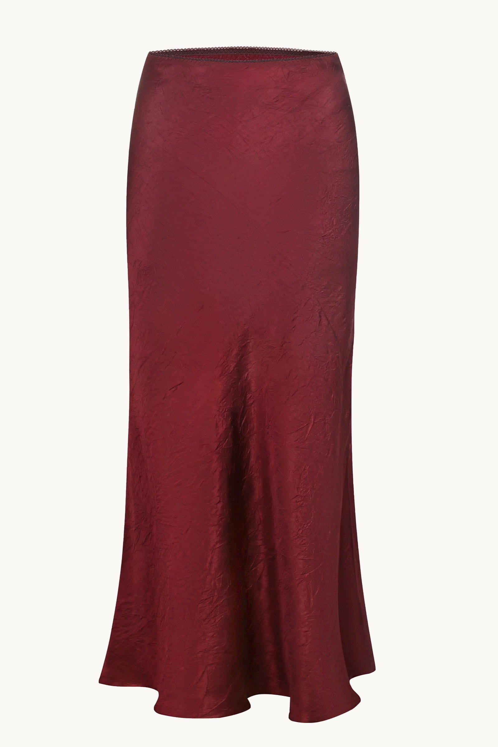 Gael burgundy skirt front view