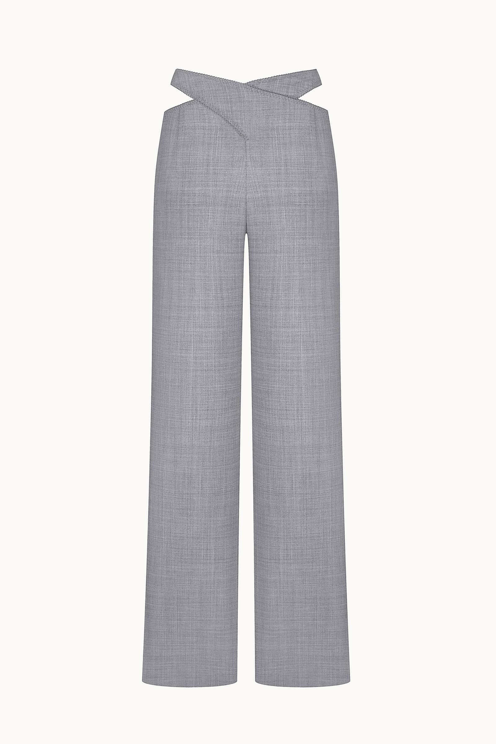 Berta grey pants back view