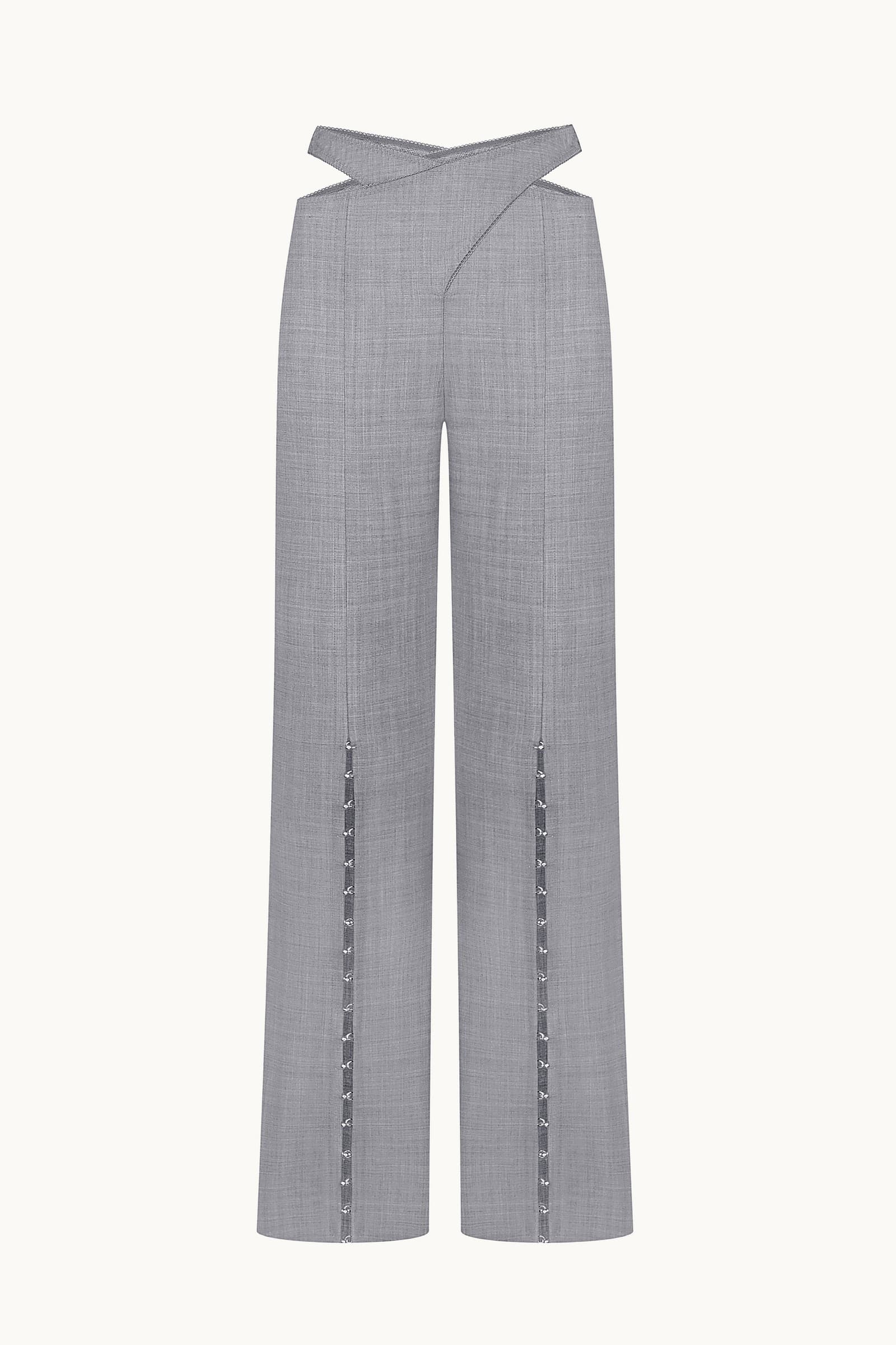 Berta grey pants front view