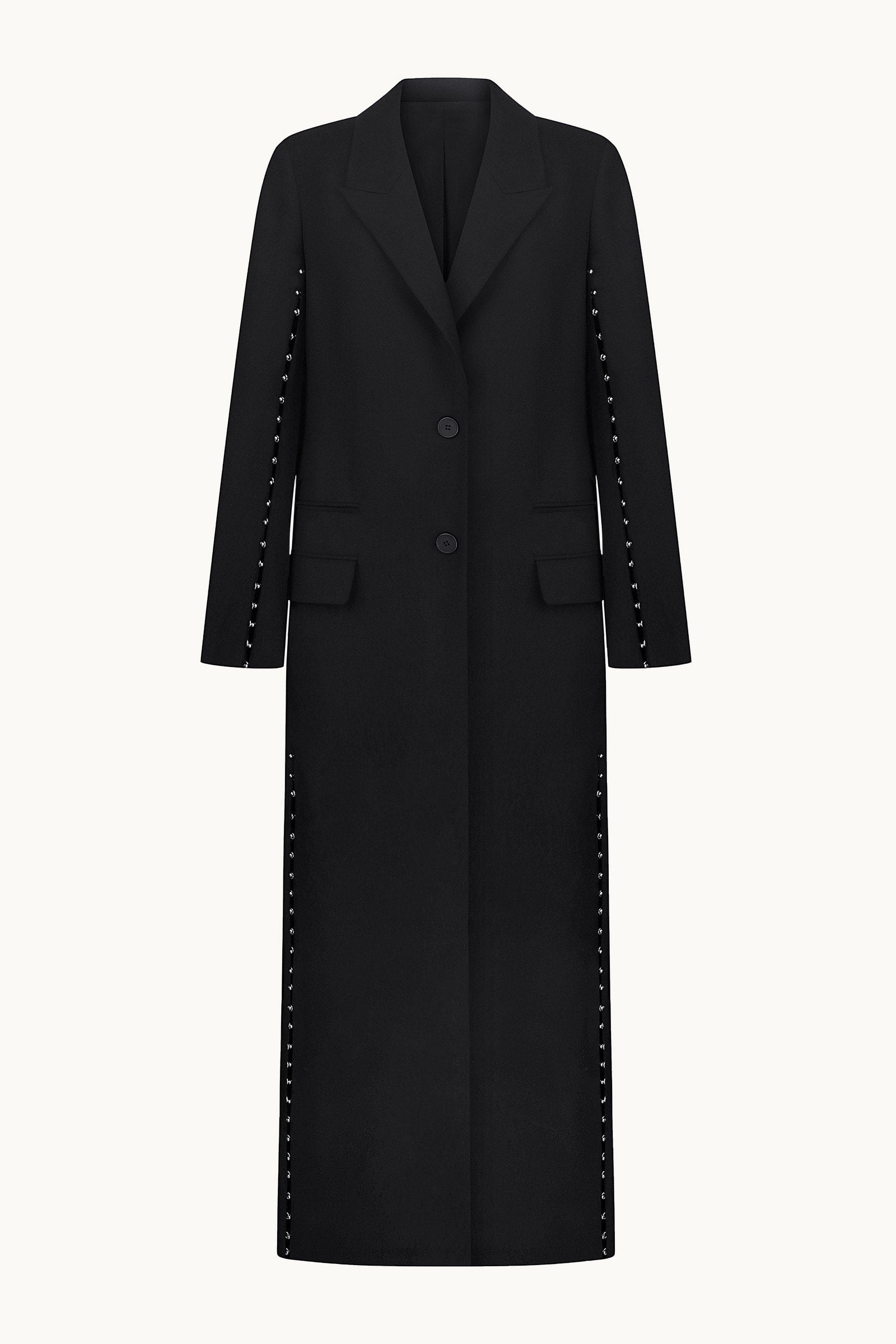 Nicole black coat front view