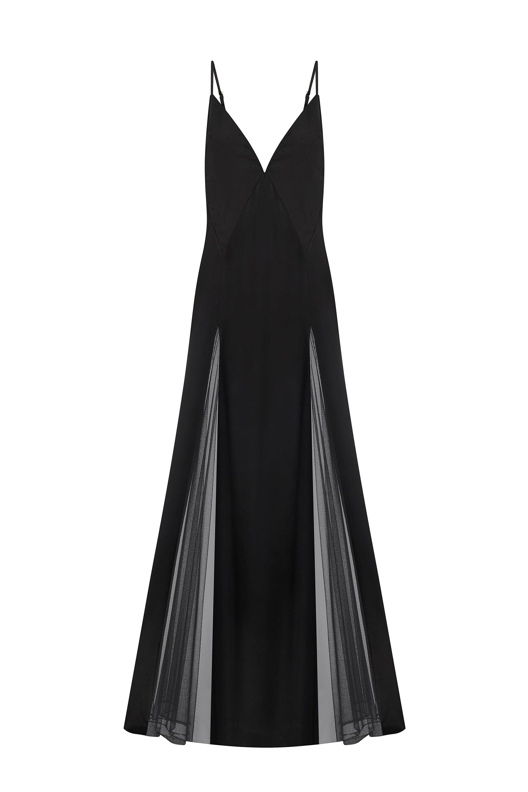 Fitted Adelina maxi dress front view