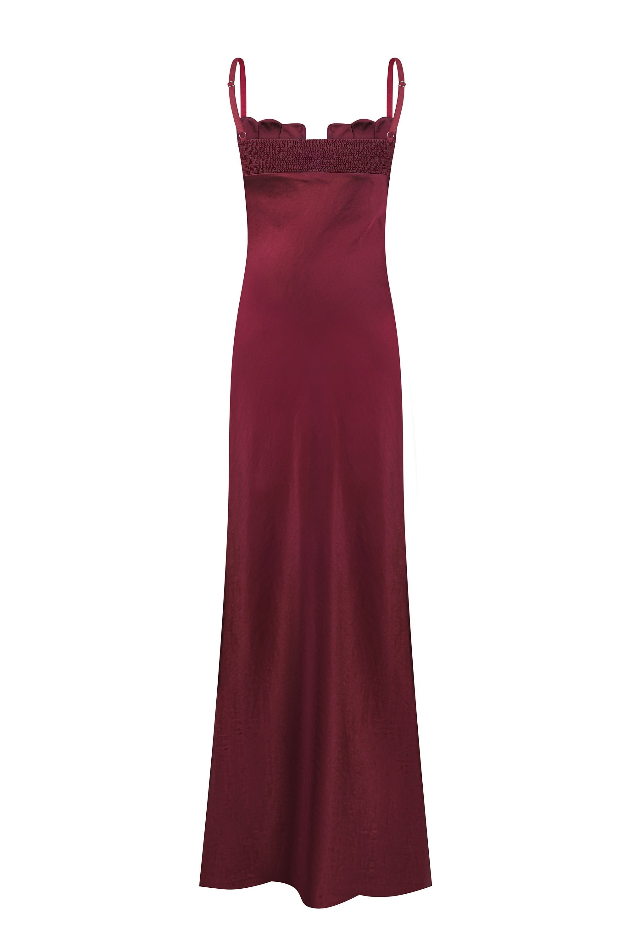 Tulip maxi dress with tulip-shaped decorated cups back view
