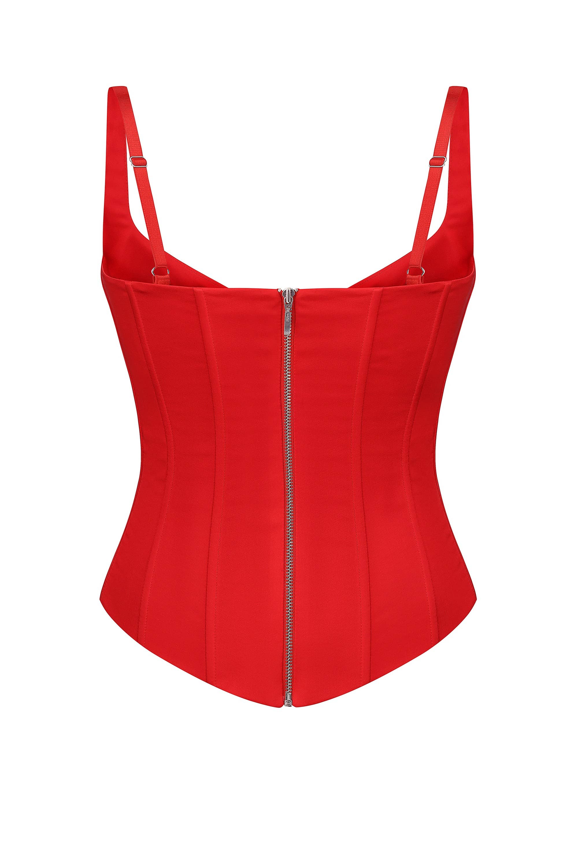 Corset-style Zhadana top with decored cups back view