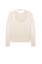 Cable knit Verona jumper back view