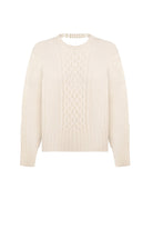 Cable knit Verona jumper front view