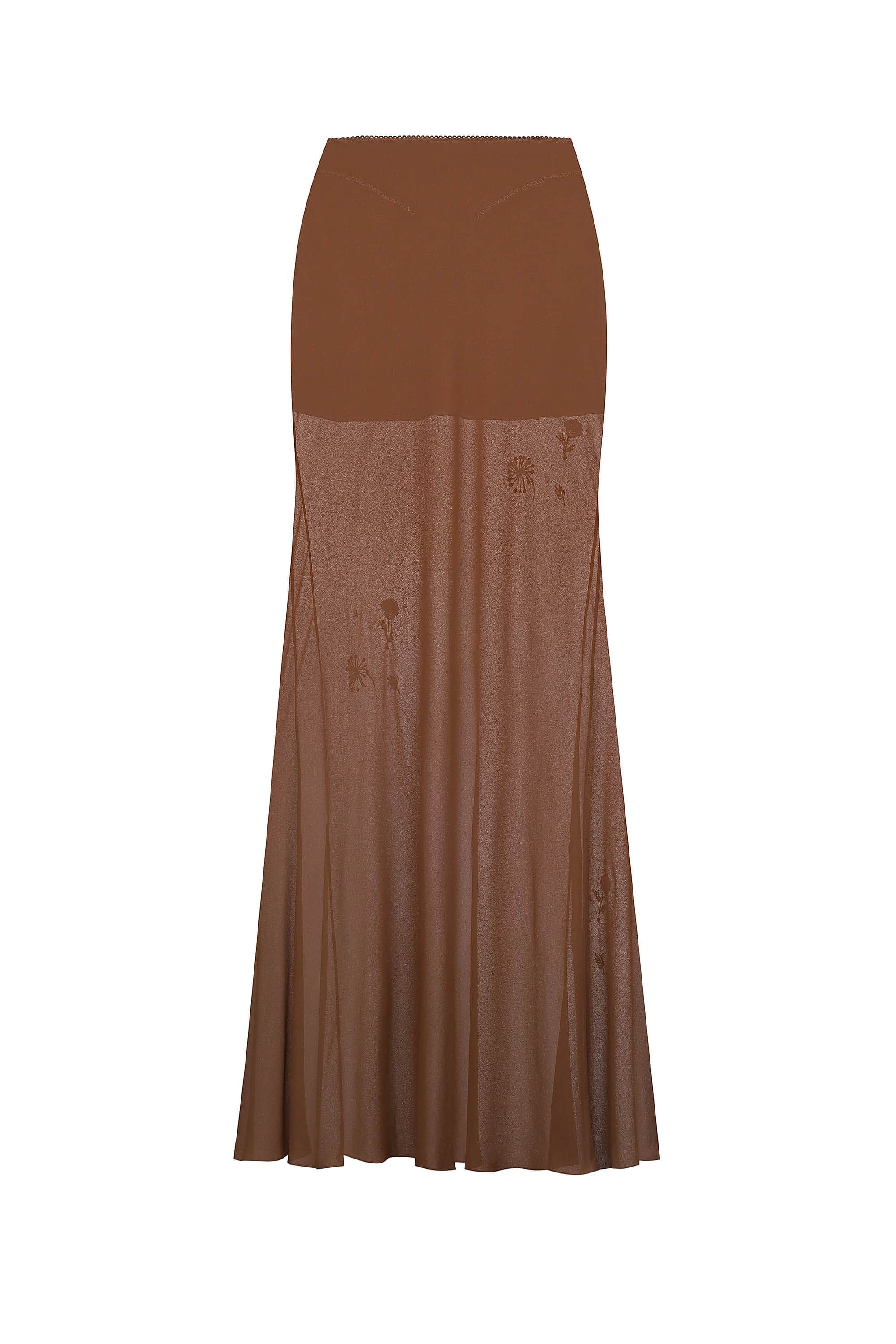 Chiffon Embroidered Dorothy maxi skirt with a scarf back view