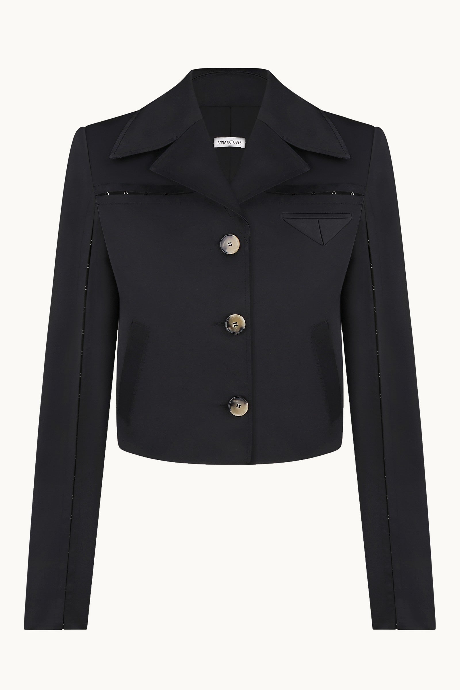 Nika black jacket front view