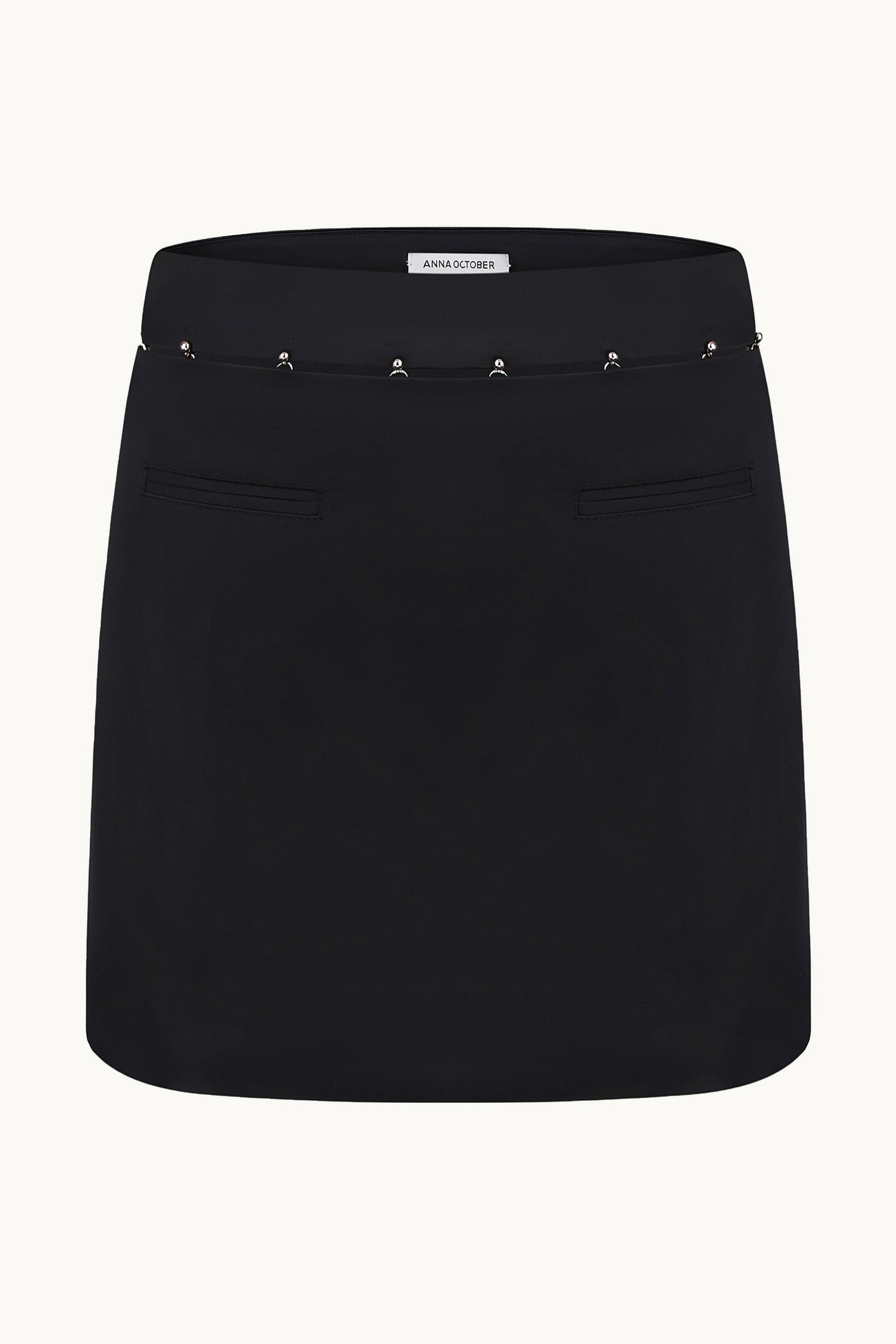 Sanna black skirt front view