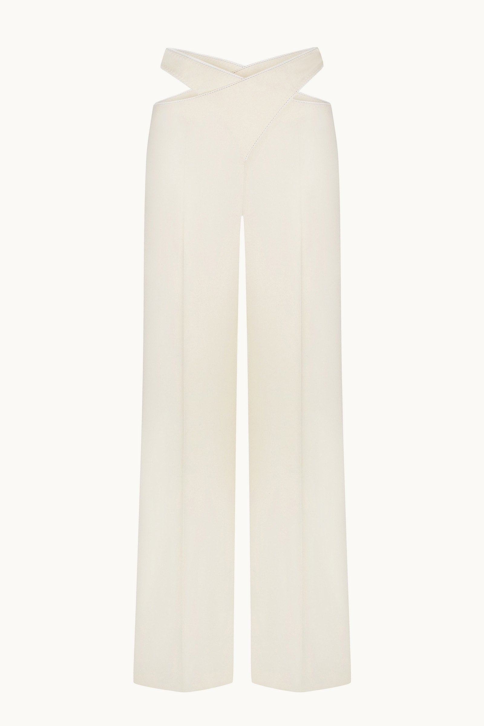 Nina ivory pants front view