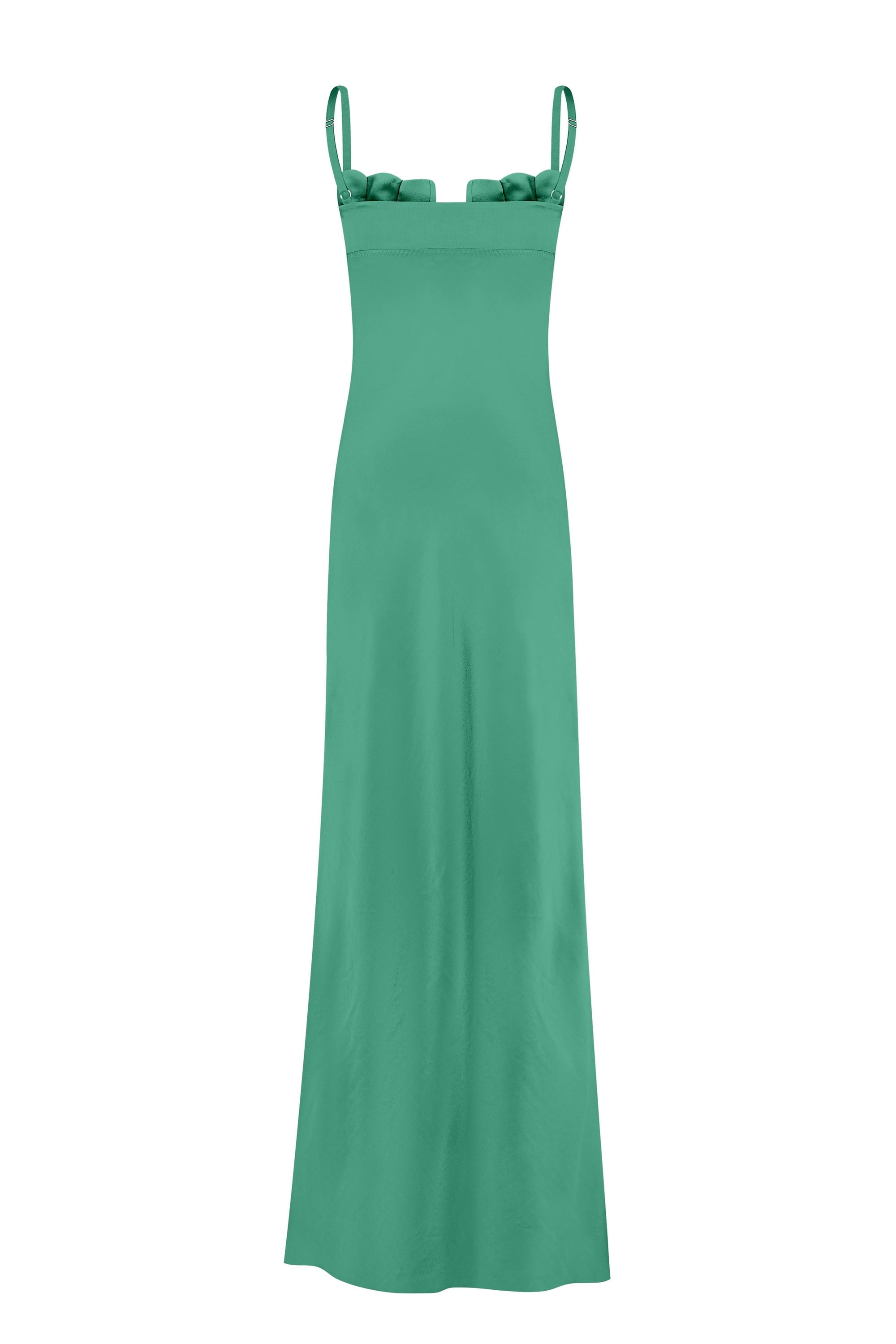 Tulip maxi dress with tulip-shaped decorated cups back view