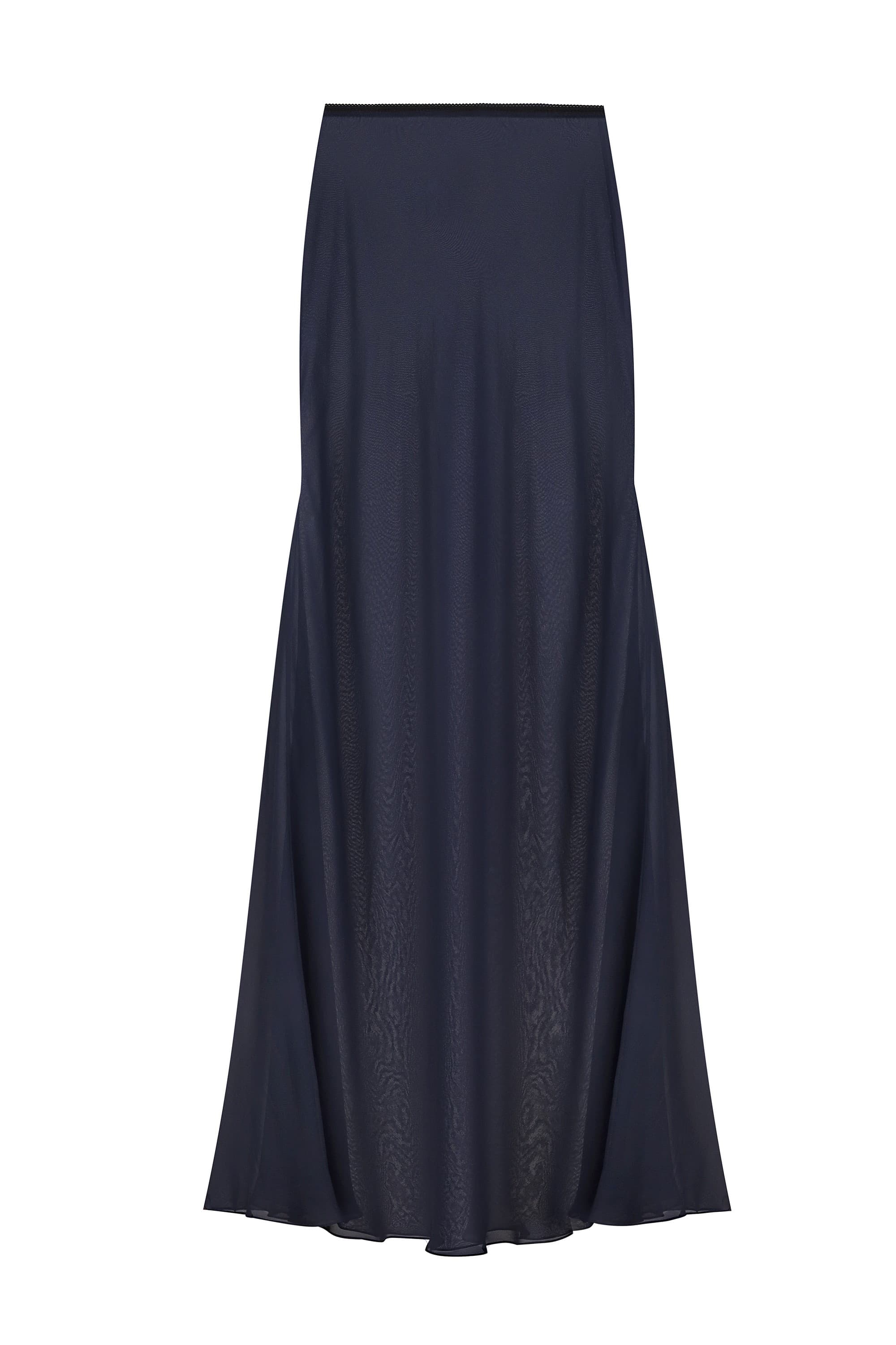 Silk chiffon Lola maxi skirt back view