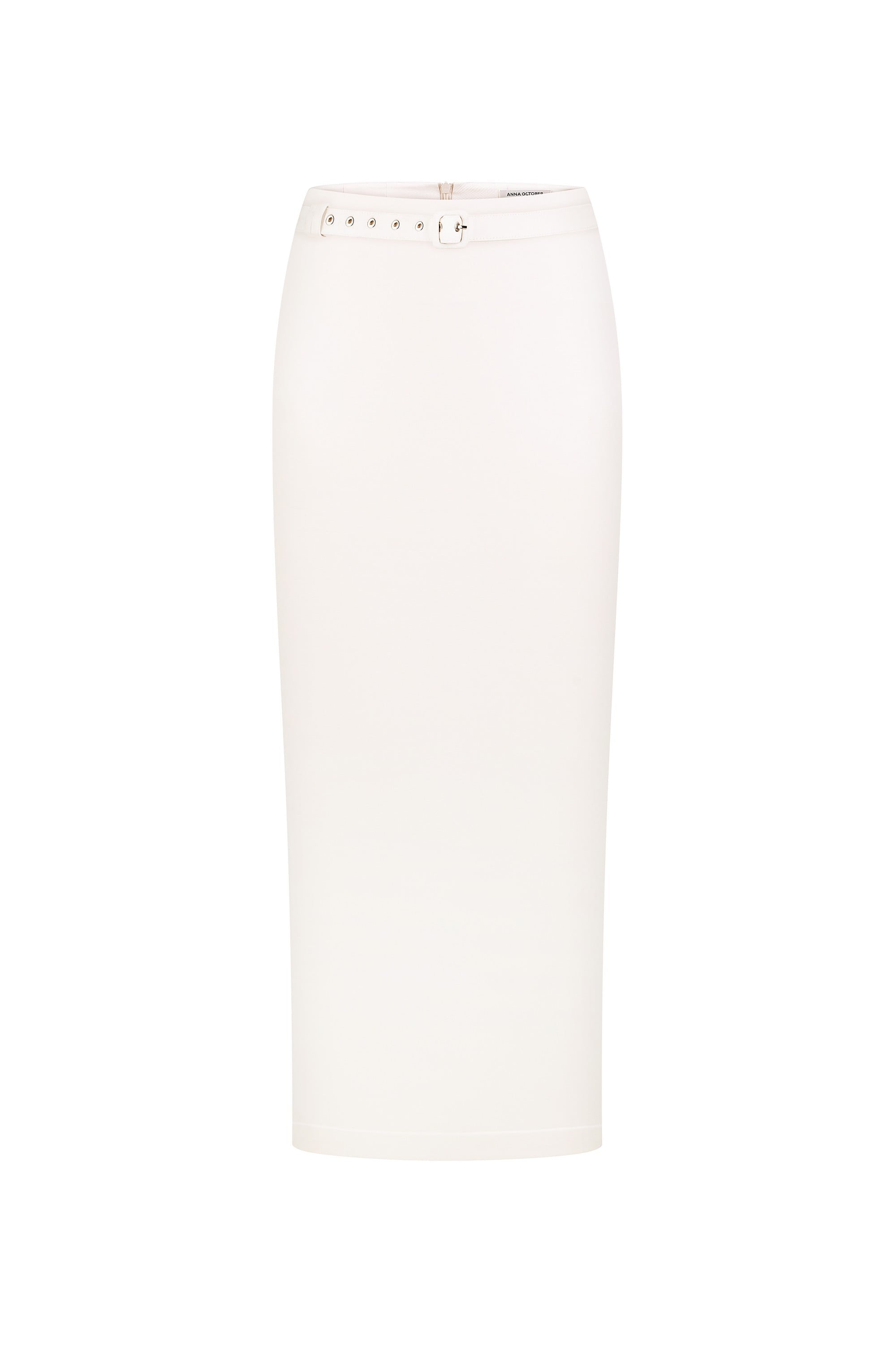 White Kaya skirt on a white background, front view
