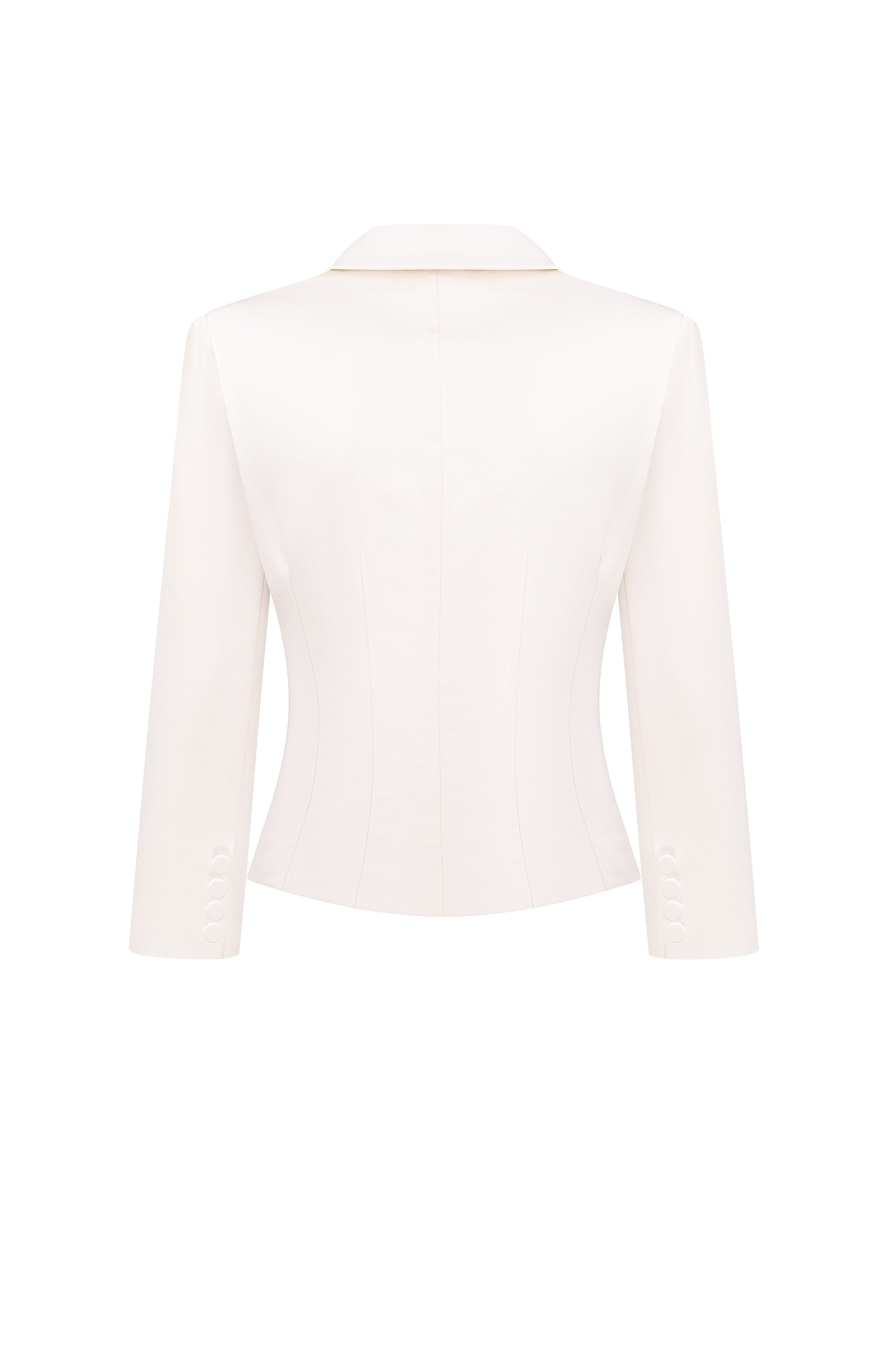 White Giada jacket on a white background, back view