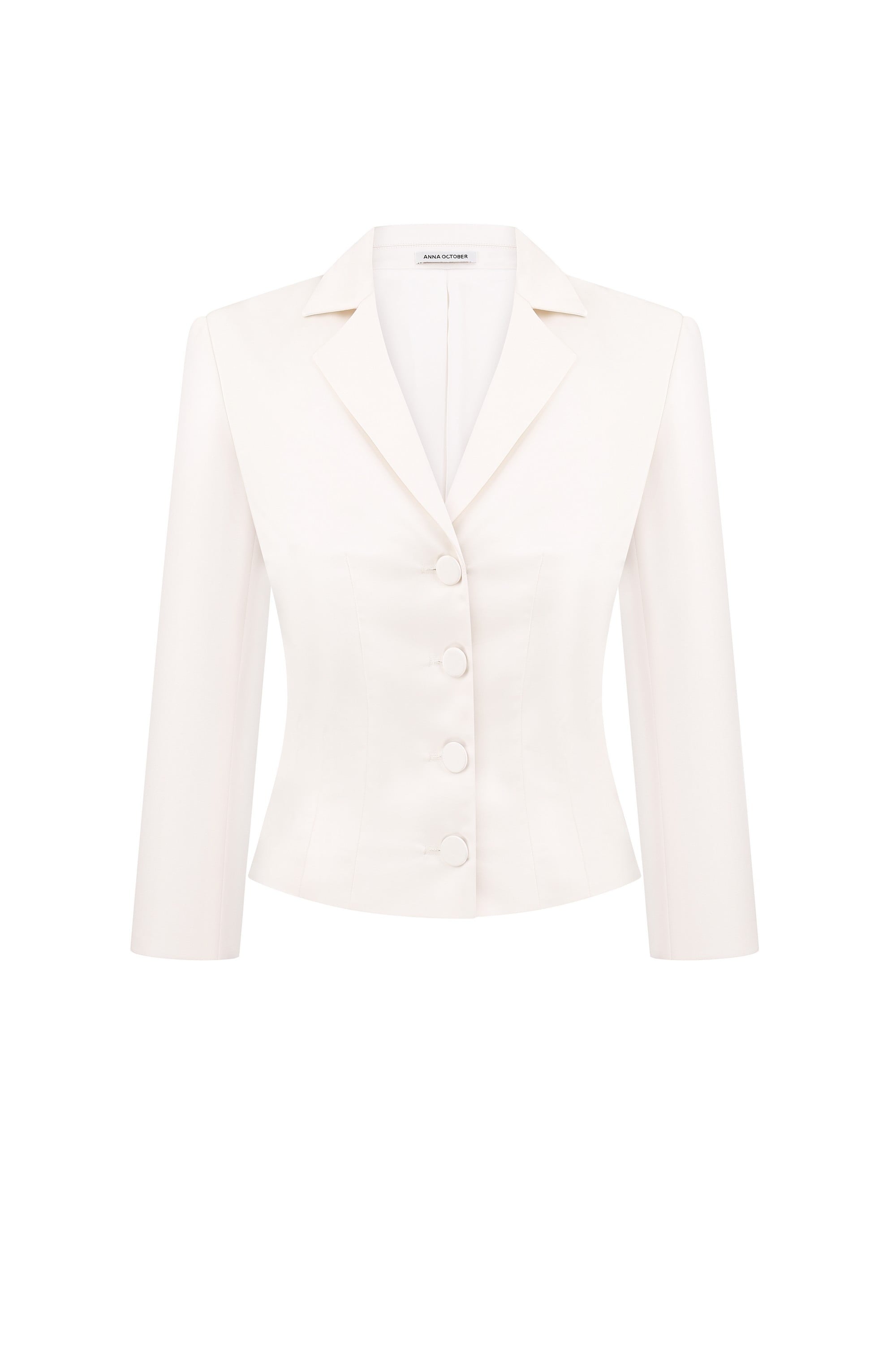 White Giada jacket on a white background, front view
