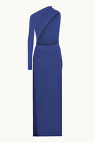 Shaya dark blue dress back view