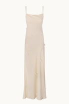 Faya cream dress front view