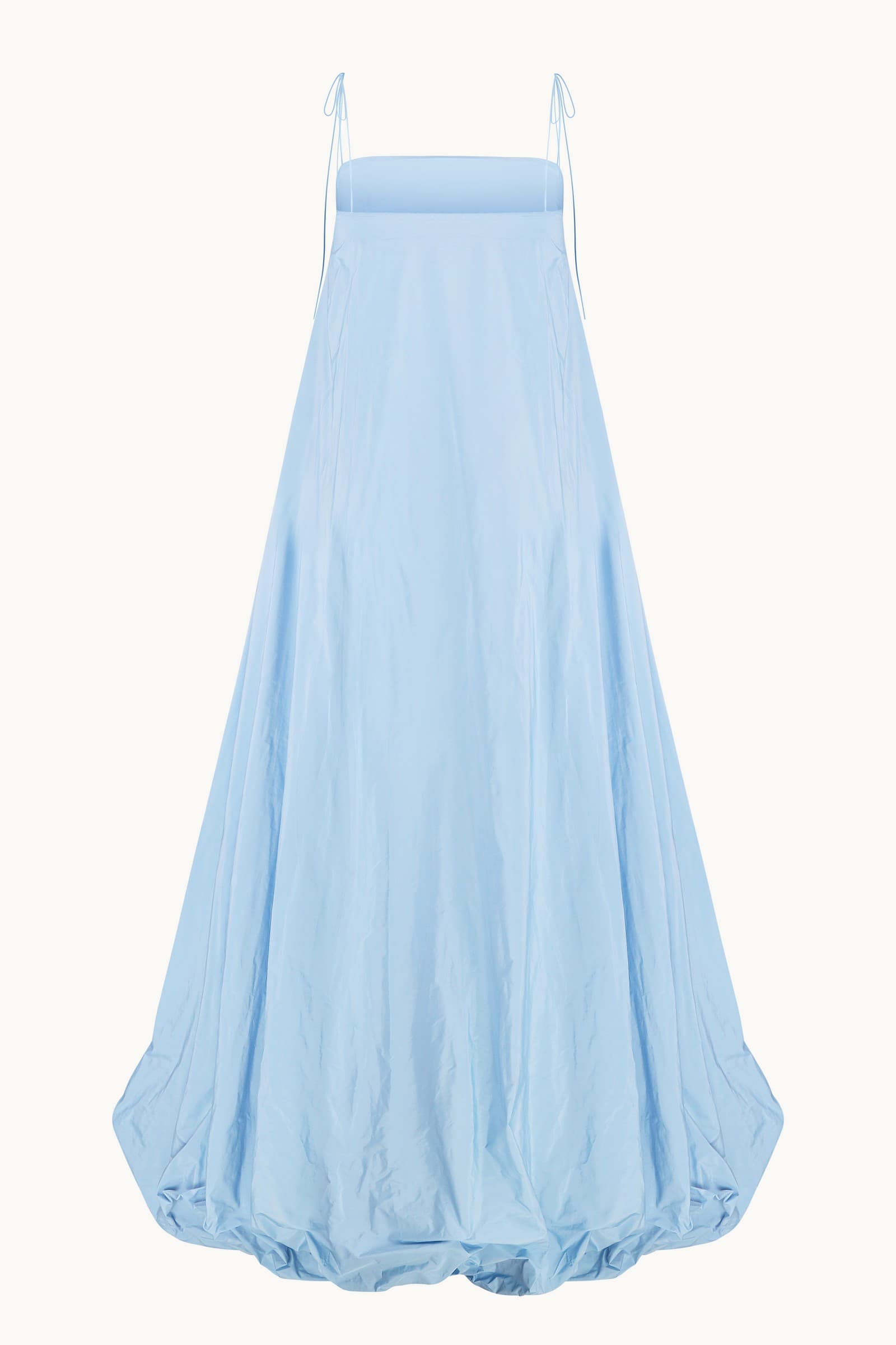 Luis baby blue dress back view