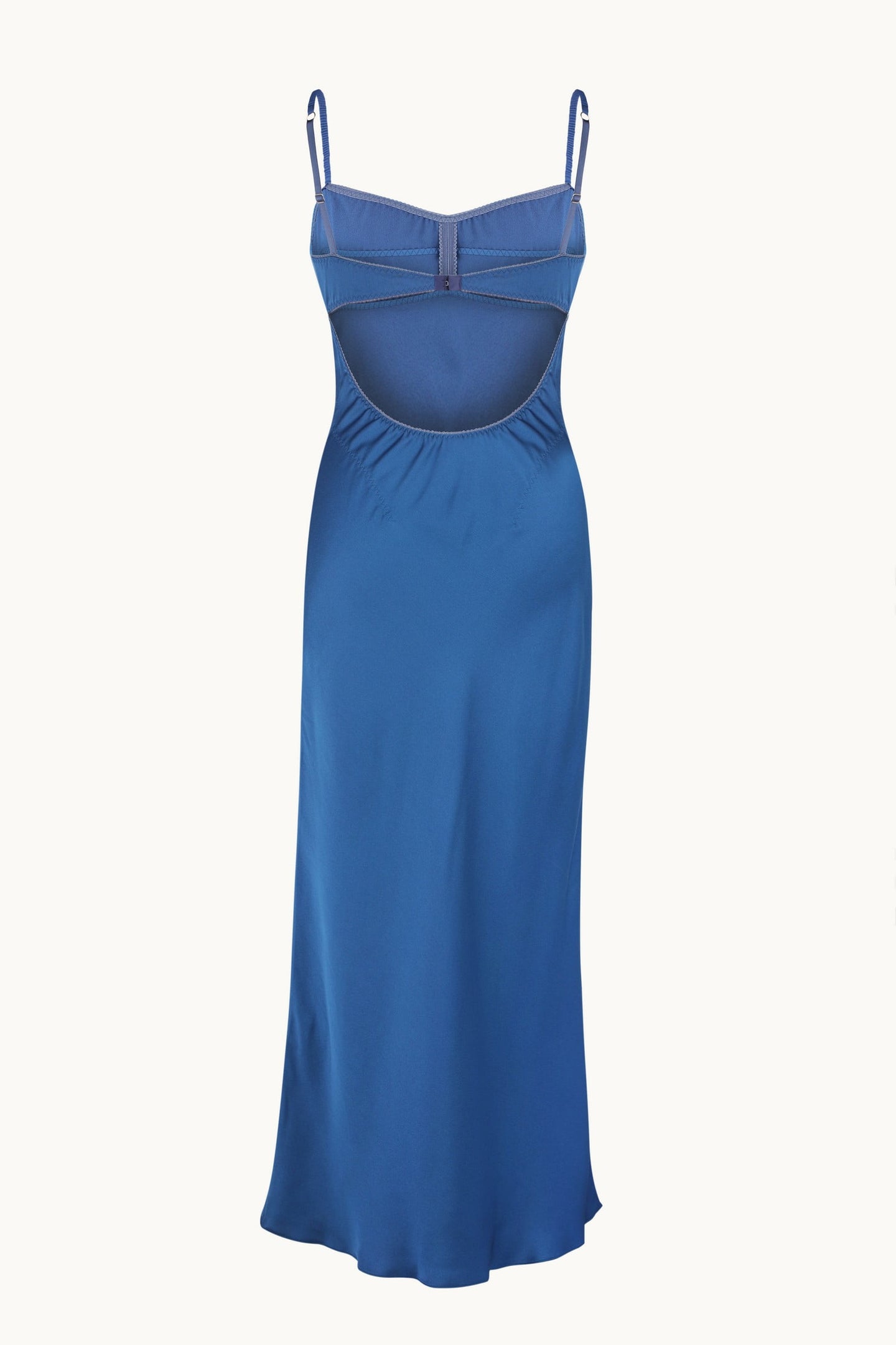 Waterlily blue dress back view