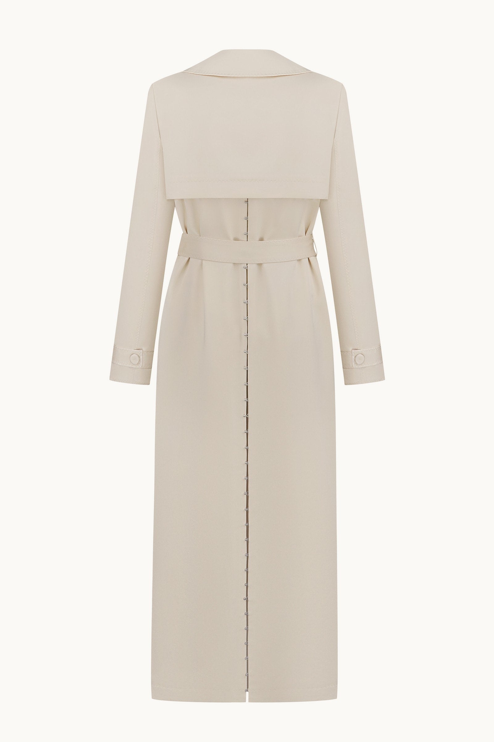 Nomy ivory trench back view