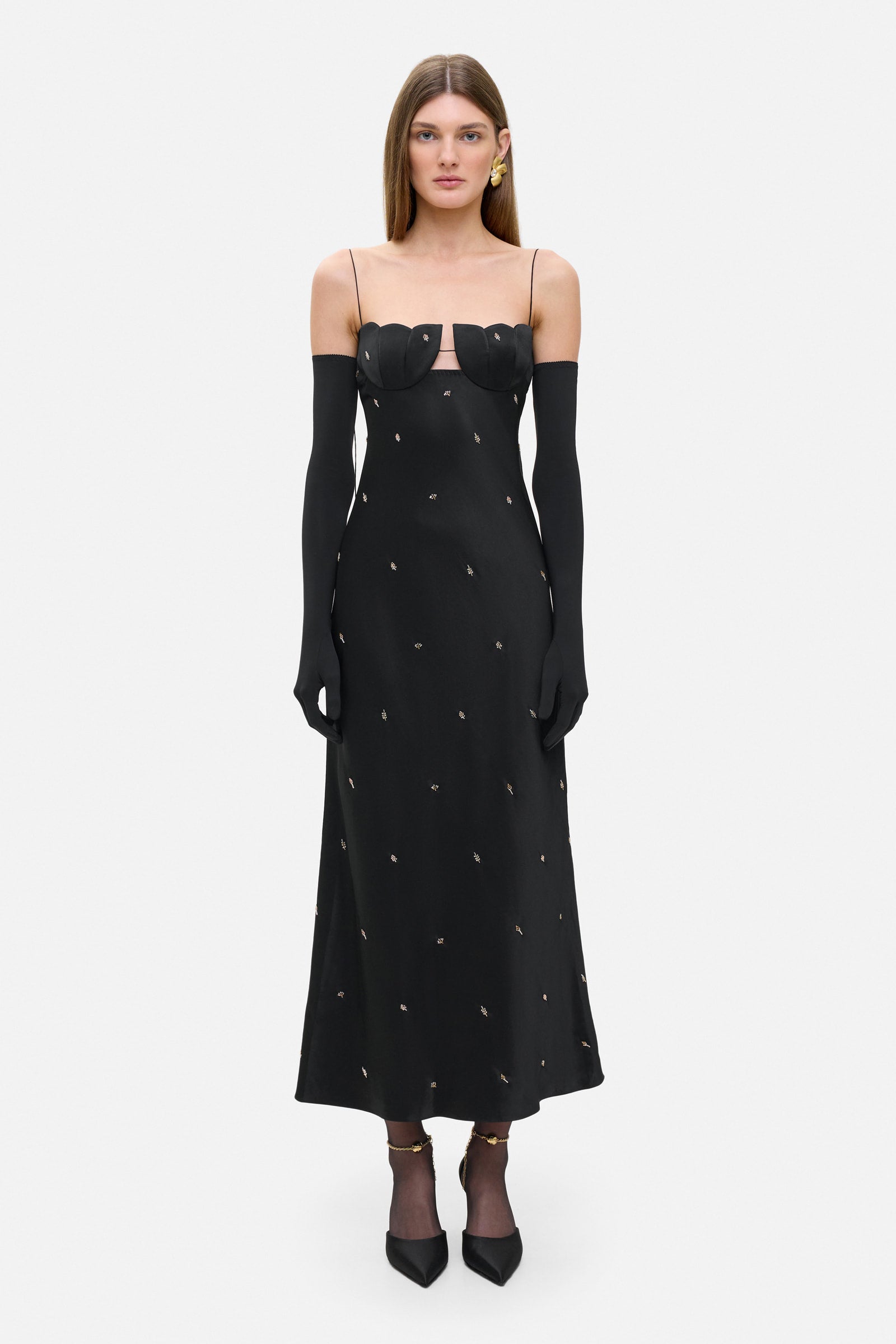 スカート She tokyo Anna Blackwatch Embroidery 38 Anna Star Dot Black | SHE Tokyo online shop