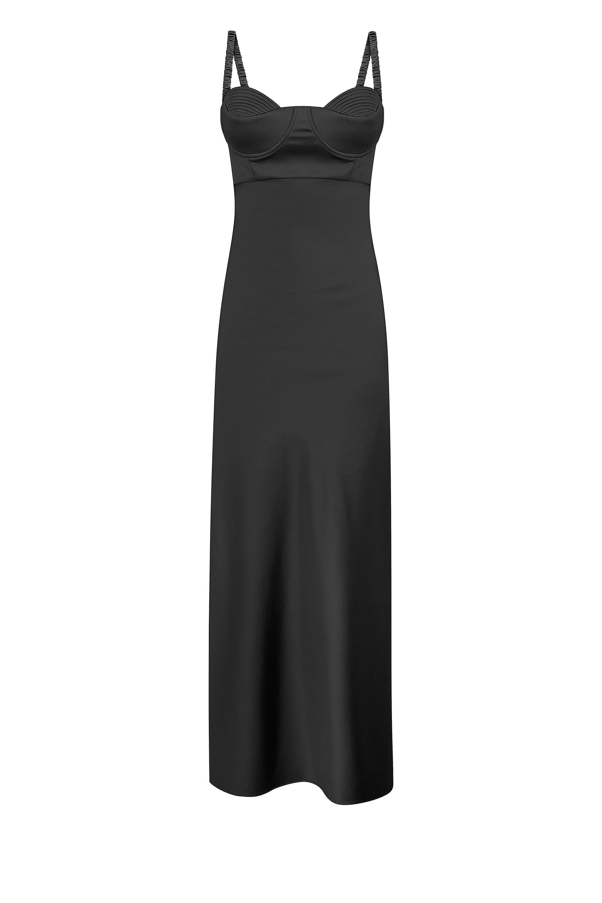 Maxi Yvette dress with cups front view