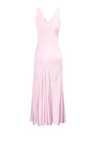 Light pink Liza dress on a white background, back view