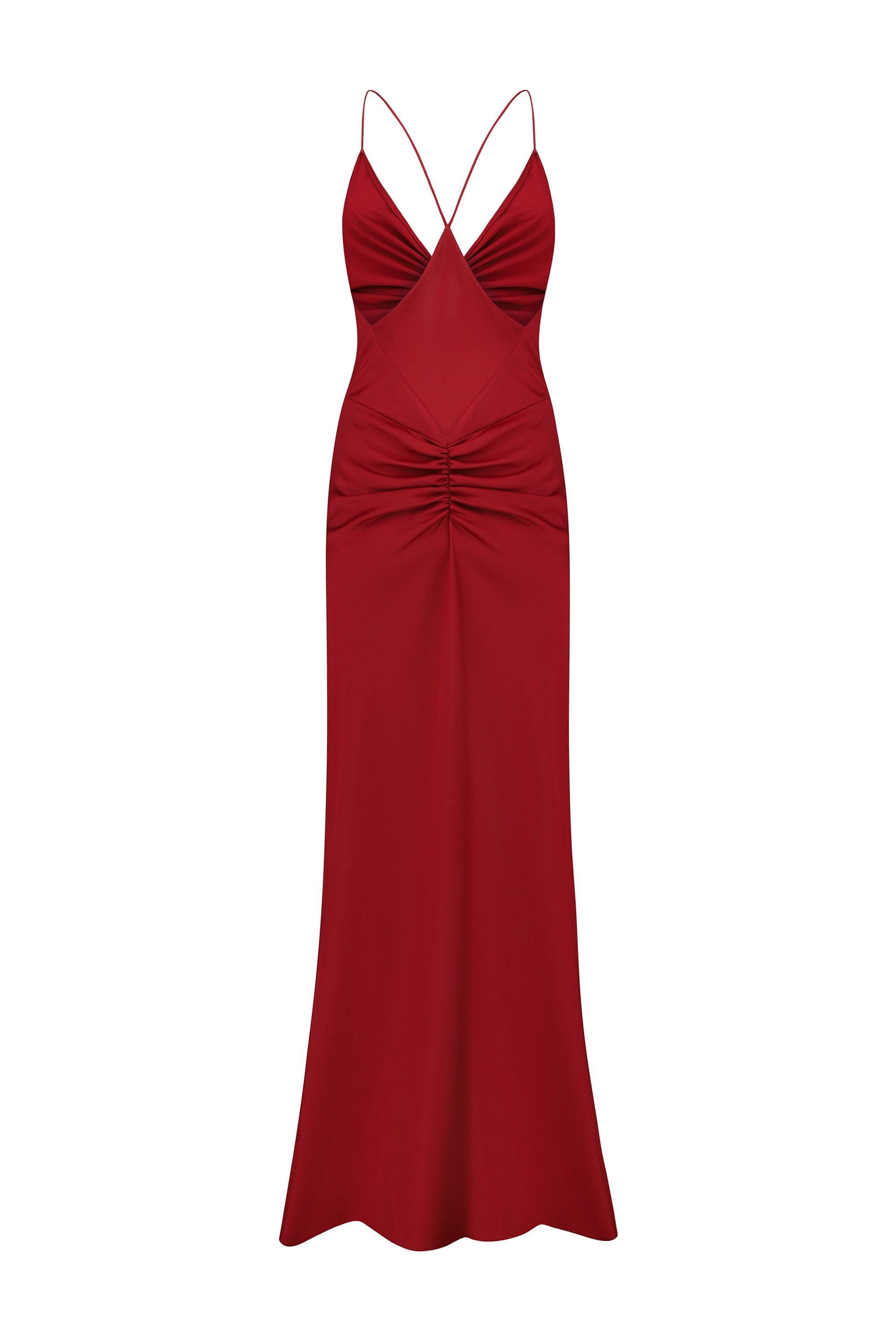 Berry Maltina dress on a white background, back view