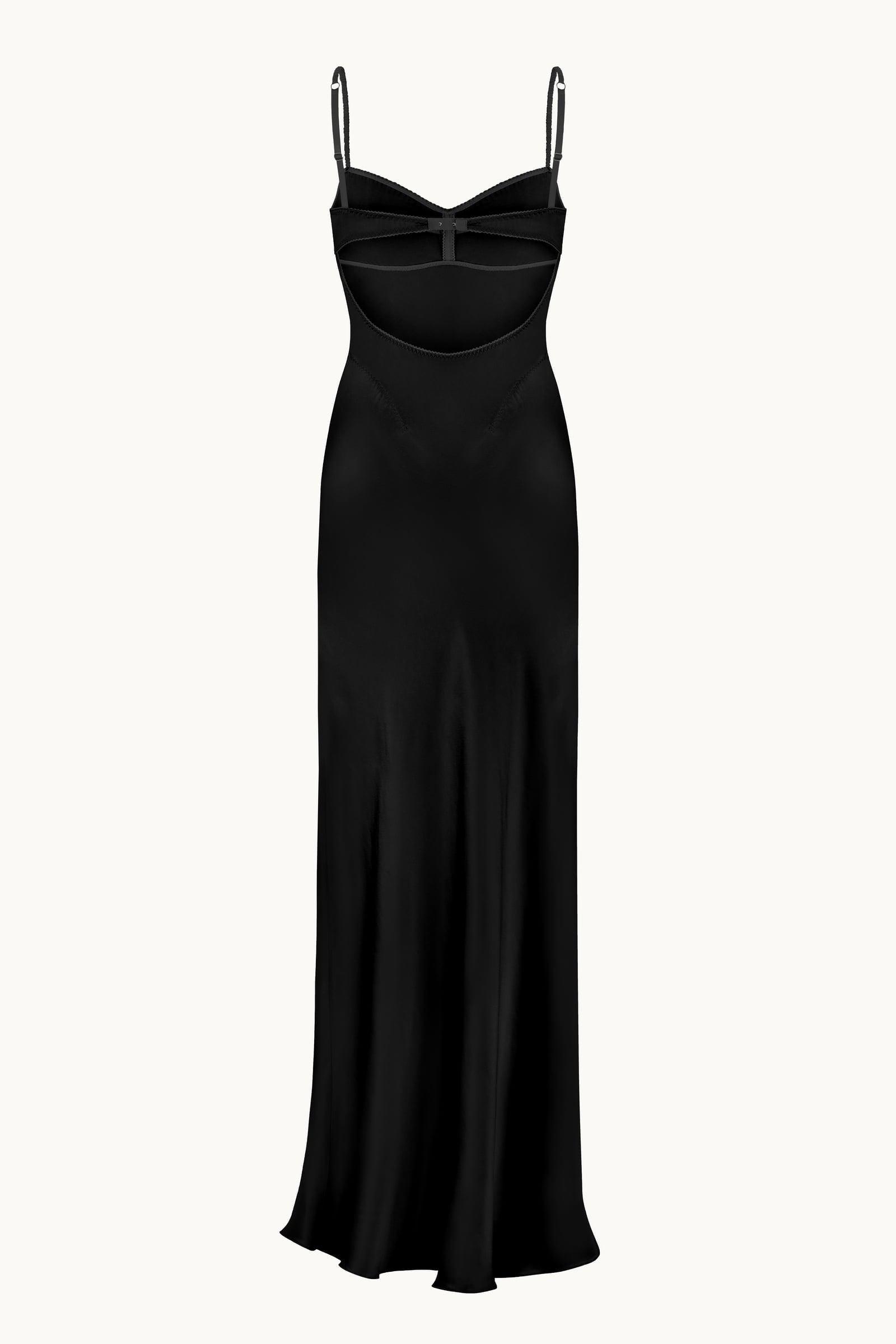 Maxi Waterlily black dress back view