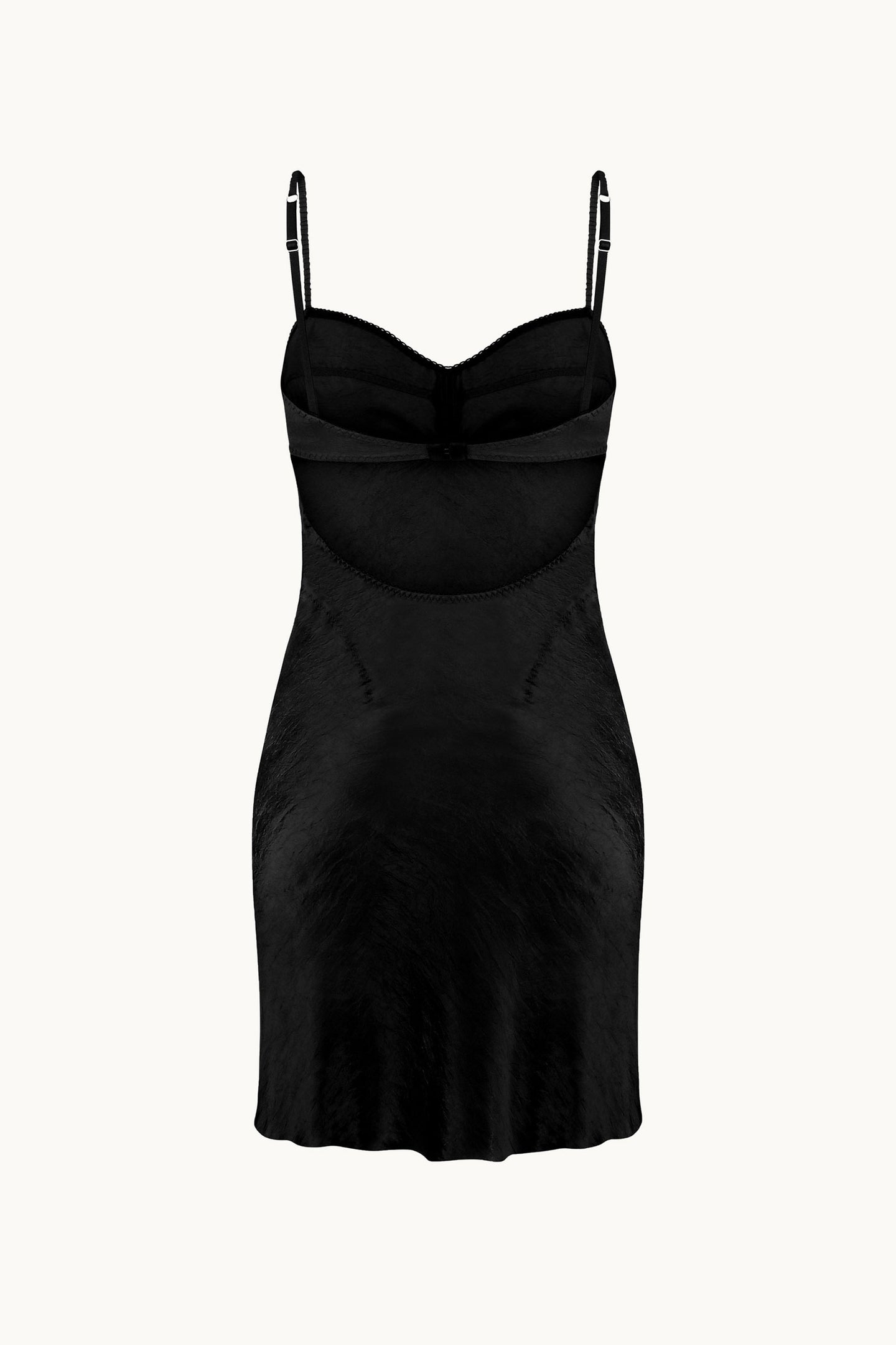 Mini Waterlily black dress back view