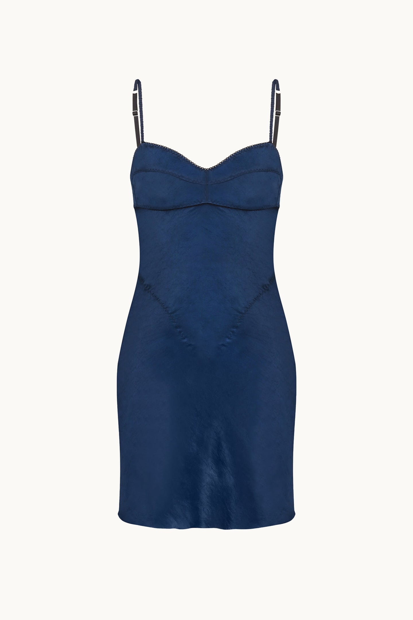 Mini Waterlily dark blue dress front view