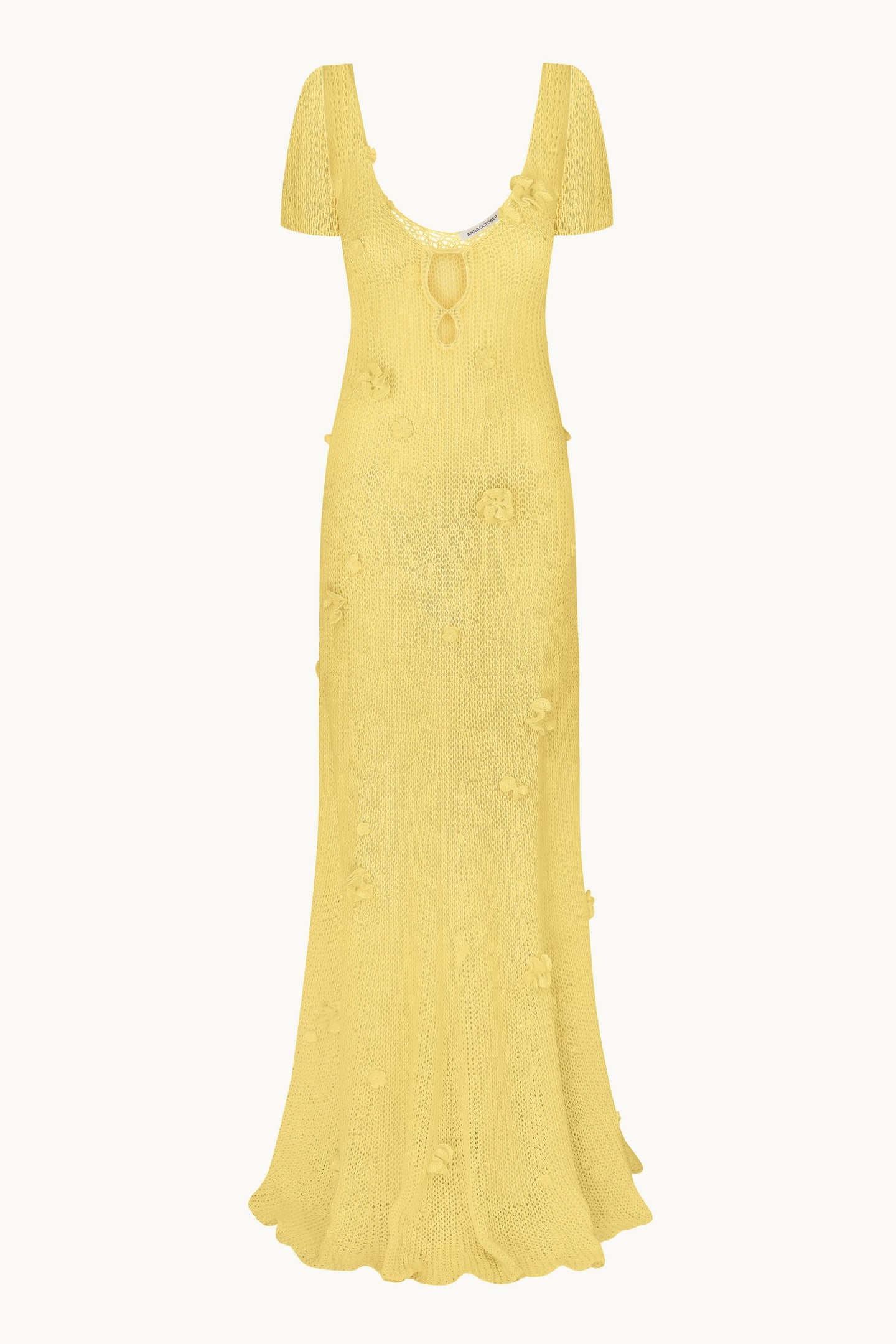 Avery yellow dress front view