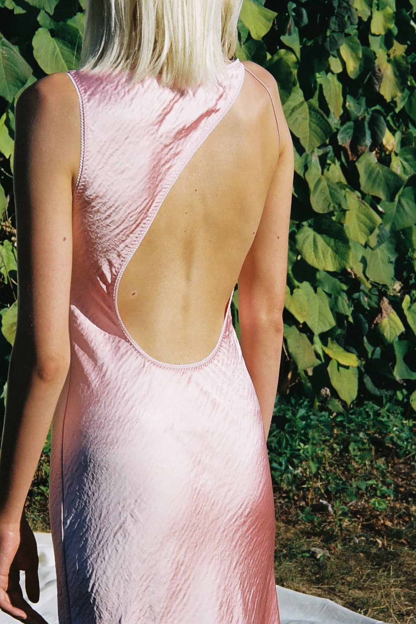 Model in pink Elizabeth dress