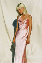 Model in pink Elizabeth dress