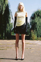 Model in black Rosy skirt