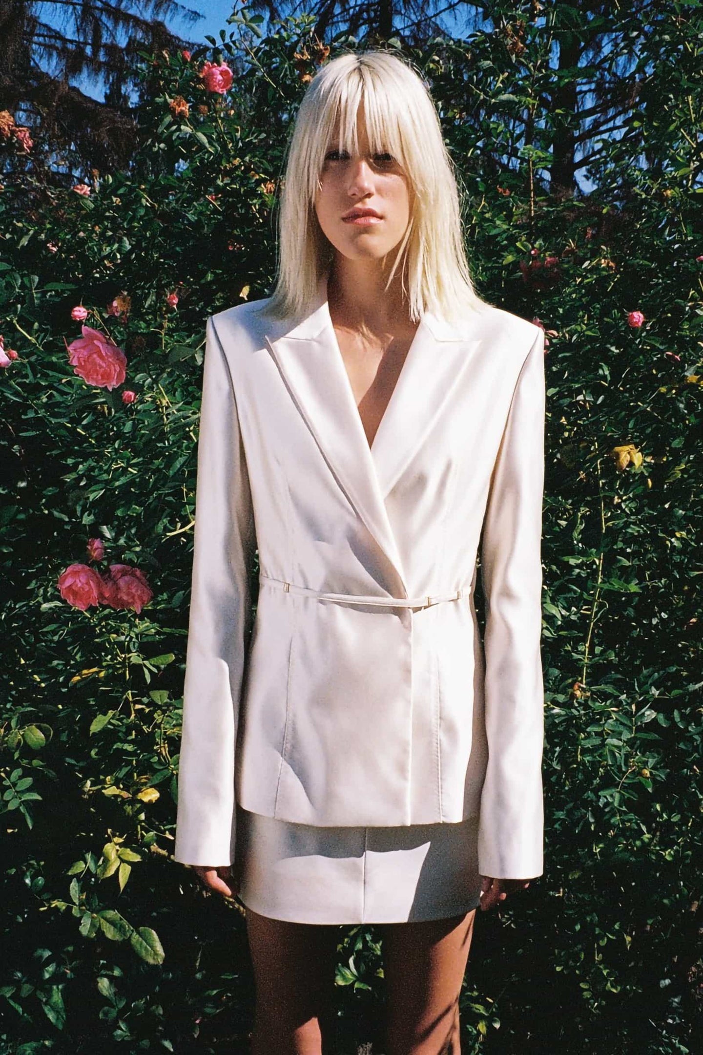 Model in ivory Talisa jacket