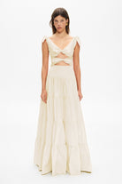 Model in Aymie dress front view