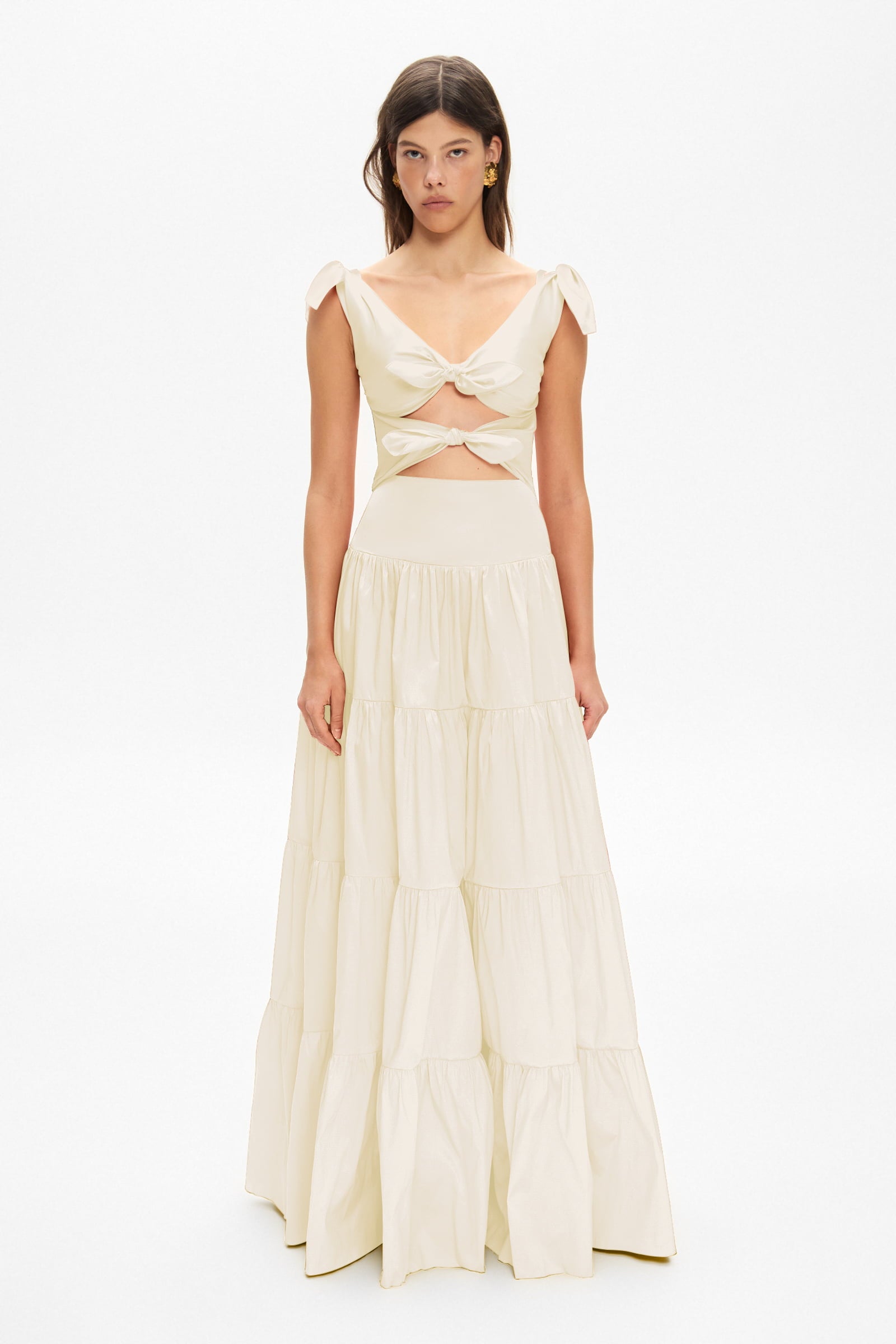 Model in Aymie dress front view