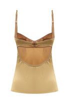 Waterlily top with a decorated bodice and straps back view