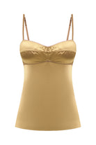 Waterlily top with a decorated bodice and straps front view
